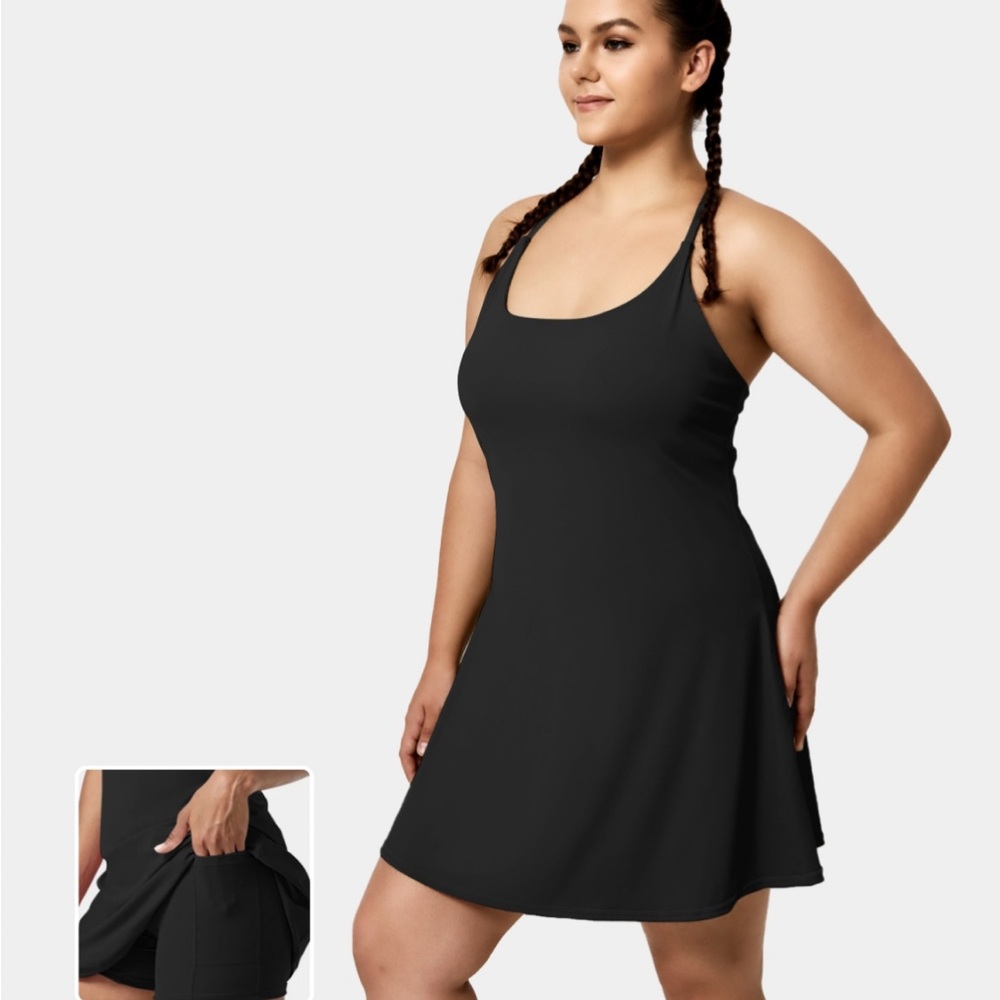HALARA Everyday Airy backless plus size mini dress